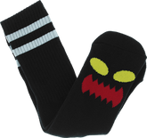 TOY MACHINE // MONSTER FACE CREW SOCKS BLACK 1pr